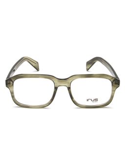IRUS - Men Full Rim Square Shiny Green Acetate Eyeglass Frame (53)