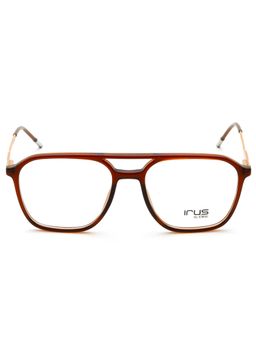 IRUS - Men Full Rim Square Shiny Brown TR90 Eyeglass Frame (52)