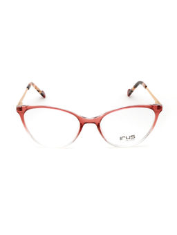IRUS - Women Full Rim Oval Shiny Crystal Red Polycarbonate Eyeglass Frame (51)