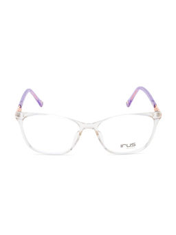 IRUS - Women Full Rim Rectangle Shiny Crystal White Polycarbonate Eyeglass Frame (52)
