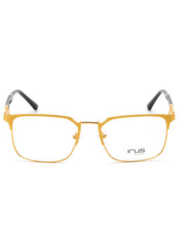 IRUS - Men Full Rim Square Matt Gold Metal Eyeglass Frame (53)