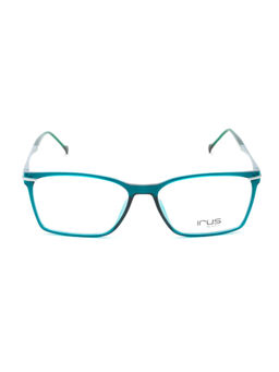 IRUS - Men Full Rim Rectangle Shiny Blue TR90 Eyeglass Frame (52)