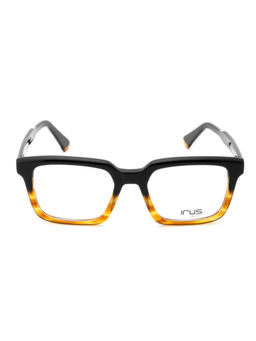 IRUS - Men Full Rim Square Shiny Multi-Color Acetate Eyeglass Frame (52)