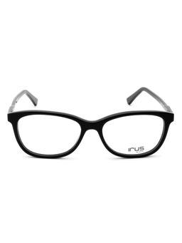 IRUS - Women Full Rim Oval Shiny Black Acetate Eyeglass Frame (54)