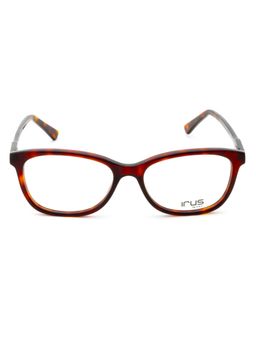 IRUS - Women Full Rim Oval Shiny Brown Acetate Eyeglass Frame (54)