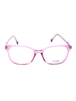 IRUS - Women Full Rim Square Shiny Crystal Purple Acetate Eyeglass Frame (54)