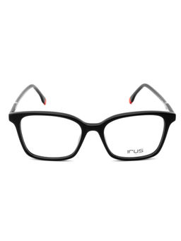 IRUS - Women Full Rim Round Shiny Black Acetate Eyeglass Frame (52)