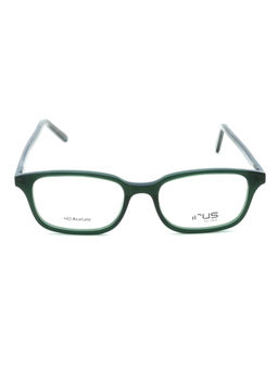 IRUS - Women Full Rim Rectangle Shiny Green Acetate Eyeglass Frame (49)
