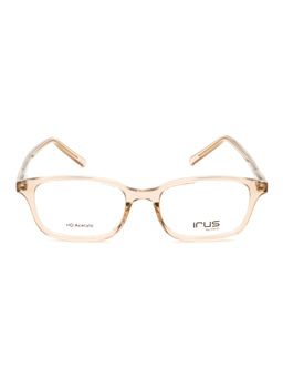 IRUS - Women Full Rim Rectangle Shiny Crystal Brown Acetate Eyeglass Frame (49)