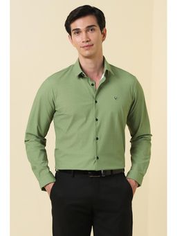 Allen Solly - Men Green Print Full Sleeves Formal Shirt