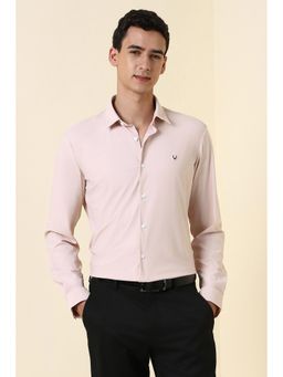 Allen Solly - Men Pink Solid Full Sleeves Formal Shirt