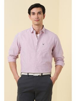 Allen Solly - Men Pink Sport Fit Stripe Full Sleeves Casual Shirt