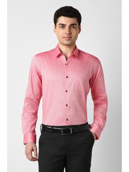Peter England - Men Pink Nuvo Fit Full Sleeves Formal Shirt