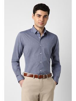 Peter England - Men Purple Regular Fit Full Sleeves Formal Shirt