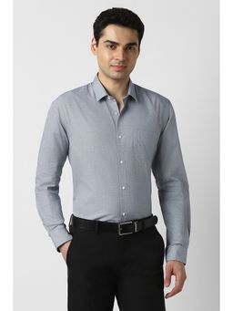 Peter England - Men Grey Regular Fit Full Sleeves Formal Shirt