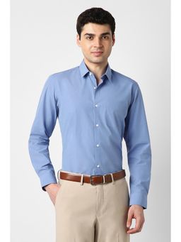 Peter England - Men Light Blue Regular Fit Full Sleeves Formal Shirt