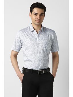 Peter England - Men White Nuvo Fit Half Sleeves Formal Shirt