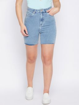 Madame - Blue Skinny Fit Shorts