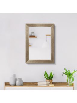 HomeTown - Carnival Ps Textured Frame Wall Mirror in Champagne Brown Colour