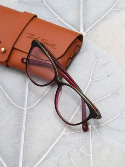 TED SMITH - Full Rim Red Cat Eye Eyeglasses Frames for Women (52)