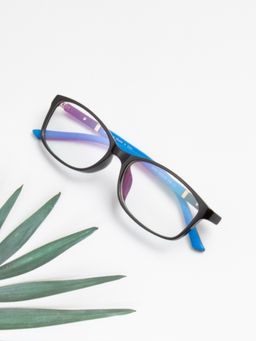 TED SMITH - Full Rim Black Rectangle Eyeglasses Frames for Men-Women (53)