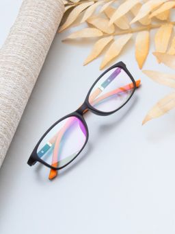 TED SMITH - Full Rim Black Rectangle Eyeglasses Frames for Men-Women (53)