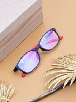 TED SMITH - Full Rim Black Rectangle Eyeglasses Frames for Men-Women (53)