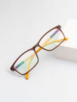 TED SMITH - Full Rim Brown Rectangle Eyeglasses Frames for Men-Women (57)