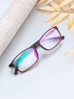 TED SMITH - Full Rim Brown Rectangle Eyeglasses Frames for Men-Women (53)