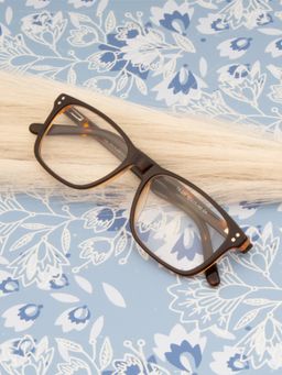 TED SMITH - Full Rim Brown Pillow Eyeglasses Frames for Men-Women (52)