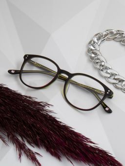 TED SMITH - Full Rim Red Round Eyeglasses Frames for Men-Women (49)