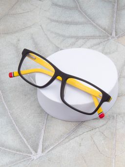 TED SMITH - Full Rim Black Rectangle Eyeglasses Frames for Men-Women (52)