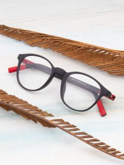 TED SMITH - Full Rim Black Round Eyeglasses Frames for Men-Women (47)