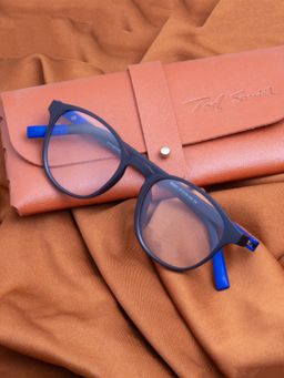 TED SMITH - Full Rim Black Round Eyeglasses Frames for Men-Women (47)