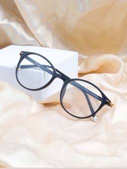 TED SMITH - Full Rim Black Round Eyeglasses Frames for Men-Women (49)