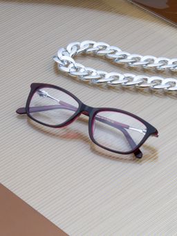 TED SMITH - Full Rim Purple Cat Eye Eyeglasses Frames for Women (51)