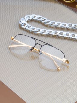 TED SMITH - Half Rim Black Pilot Eyeglasses Frames for Men-Women (55)