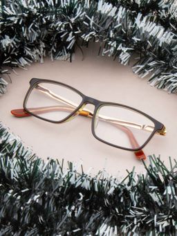 TED SMITH - Full Rim Black Rectangle Eyeglasses Frames for Men-Women (52)