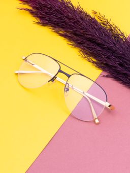 TED SMITH - Half Rim Blue Pilot Eyeglasses Frames for Men-Women (57)