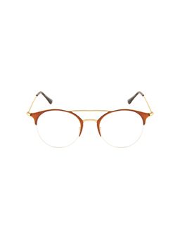 TED SMITH - Half Rim Brown Pilot Eyeglasses Frames for Men-Women (50)