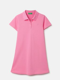 United Colors of Benetton - Regular Fit Solid Pink Dress