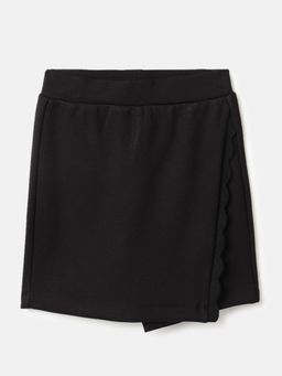 United Colors of Benetton - Regular Fit Mid Rise Black Skorts
