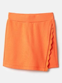 United Colors of Benetton - Regular Fit Mid Rise Orange Skorts