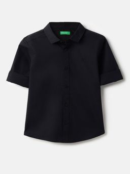 United Colors of Benetton - Regular Fit Spread Collar Solid Shirt