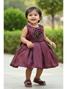 Lagorii - Purple Rose Applique Party Wear Frock
