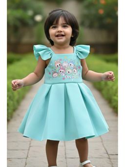 Lagorii - Blue Cartoon Printed Party Frock