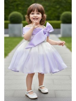 Lagorii - Lavender and White Ombre Party Wear Frock