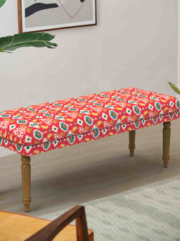 Chumbak - Nawaab Bench - Red Ikkat
