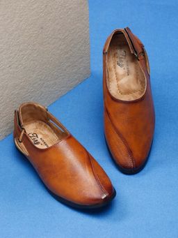 Tiny Bugs - Boys Ethnic Jutties - Tan