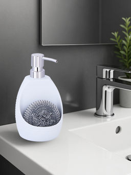 OBSESSIONS - Pvc Solid Soap Dispenser-White Silver